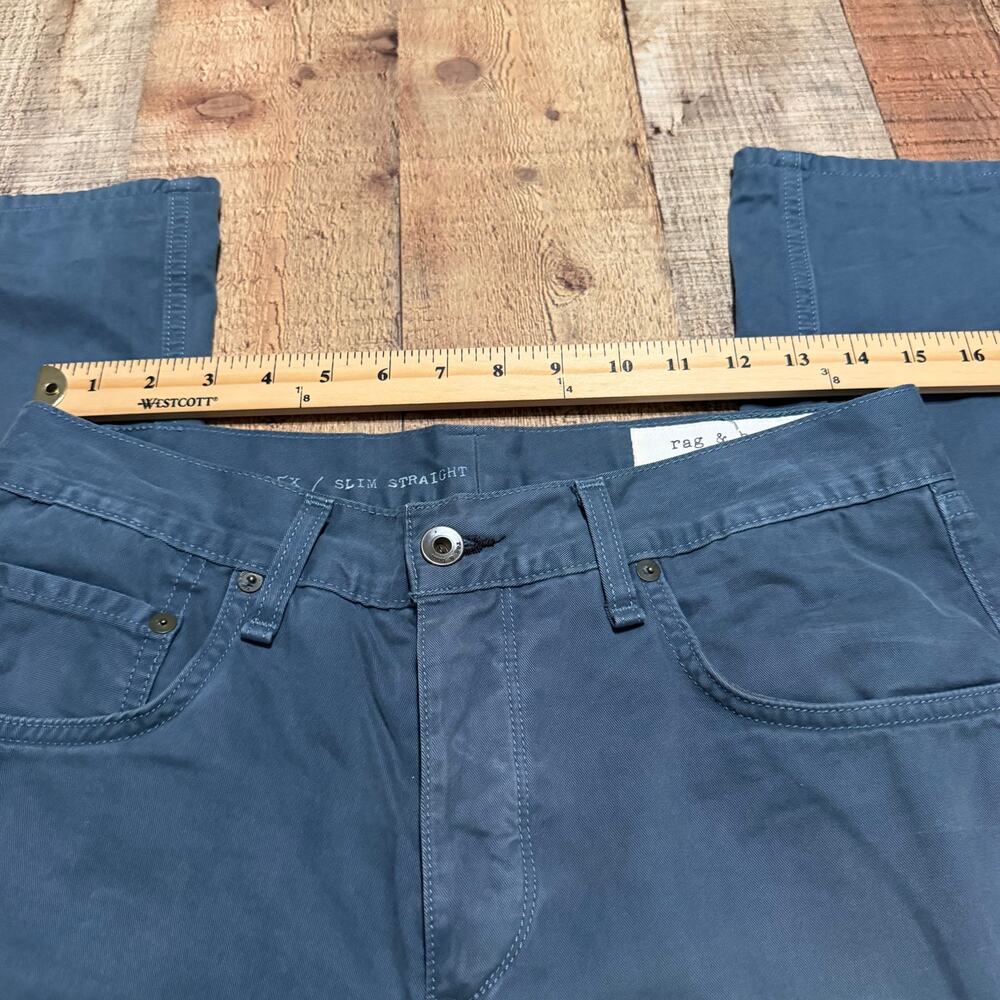 Rag & Bone Men's RB 15X Slim Straight Chino Tailored Workwear Pants Sz 30 Preppy - Picture 4 of 6